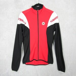 Castelli Cycling Jersey Jacket Long Sleeve Men's Size Small Red Black White